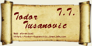 Todor Tušanović vizit kartica
